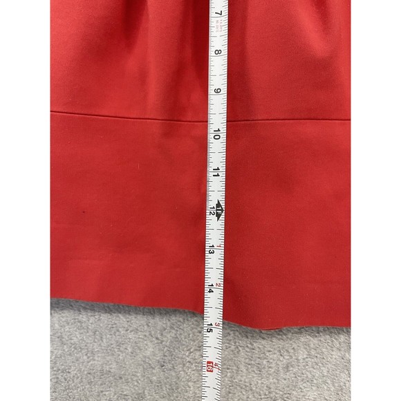 Zara Basic Women's Skirt Tulip A Line Solid Coral Size XS Acetate - Picture 7 of 8